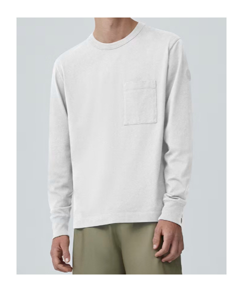 Canada Goose Gladstone Long Sleeve T-shirt In White