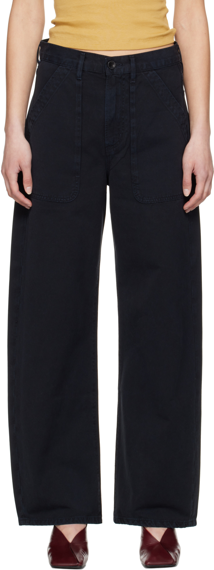 Citizen Of Humanity Ayla Cargo Trousers In Black