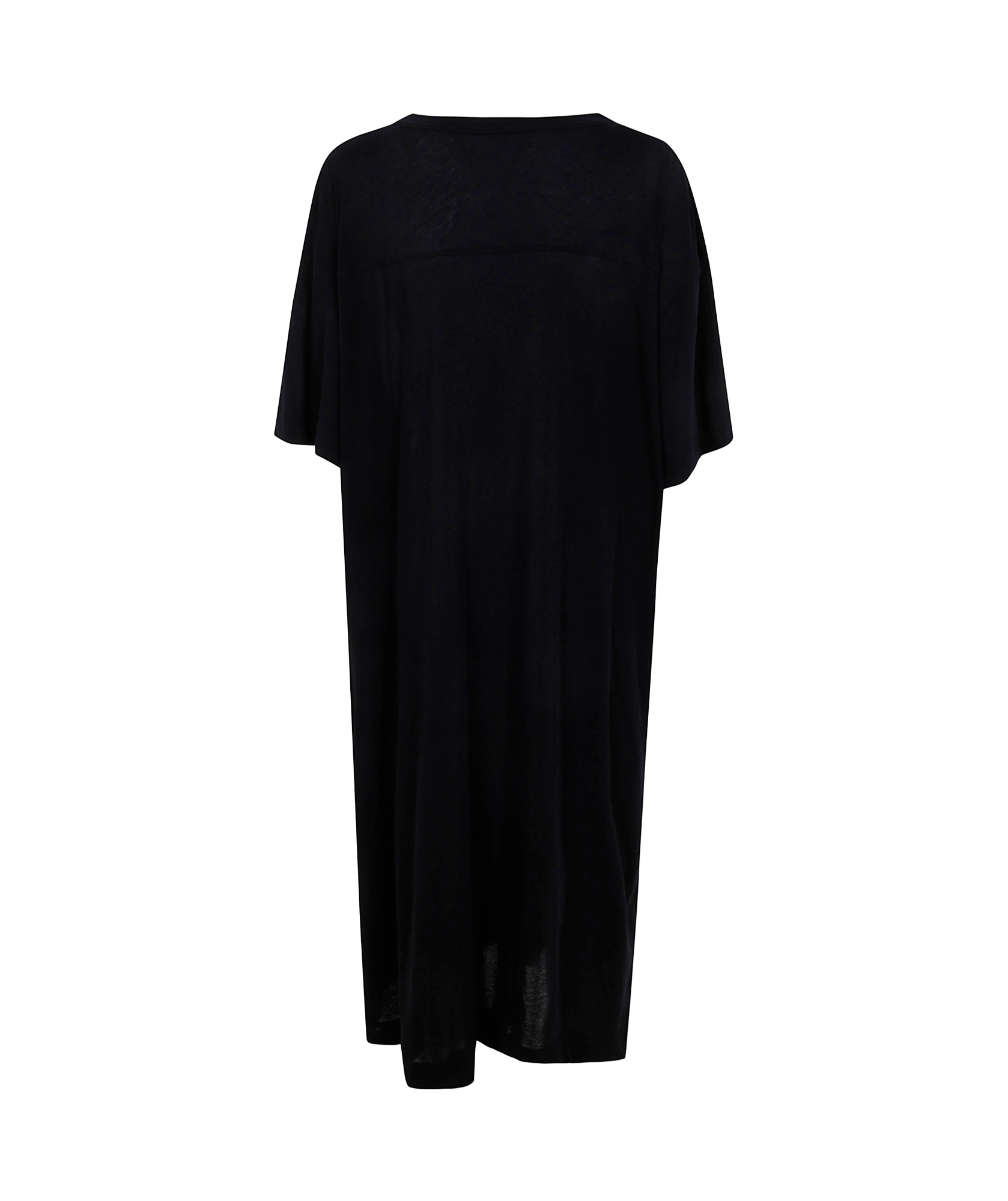 Yohji Yamamoto Graphic-print Midi Dress In Black