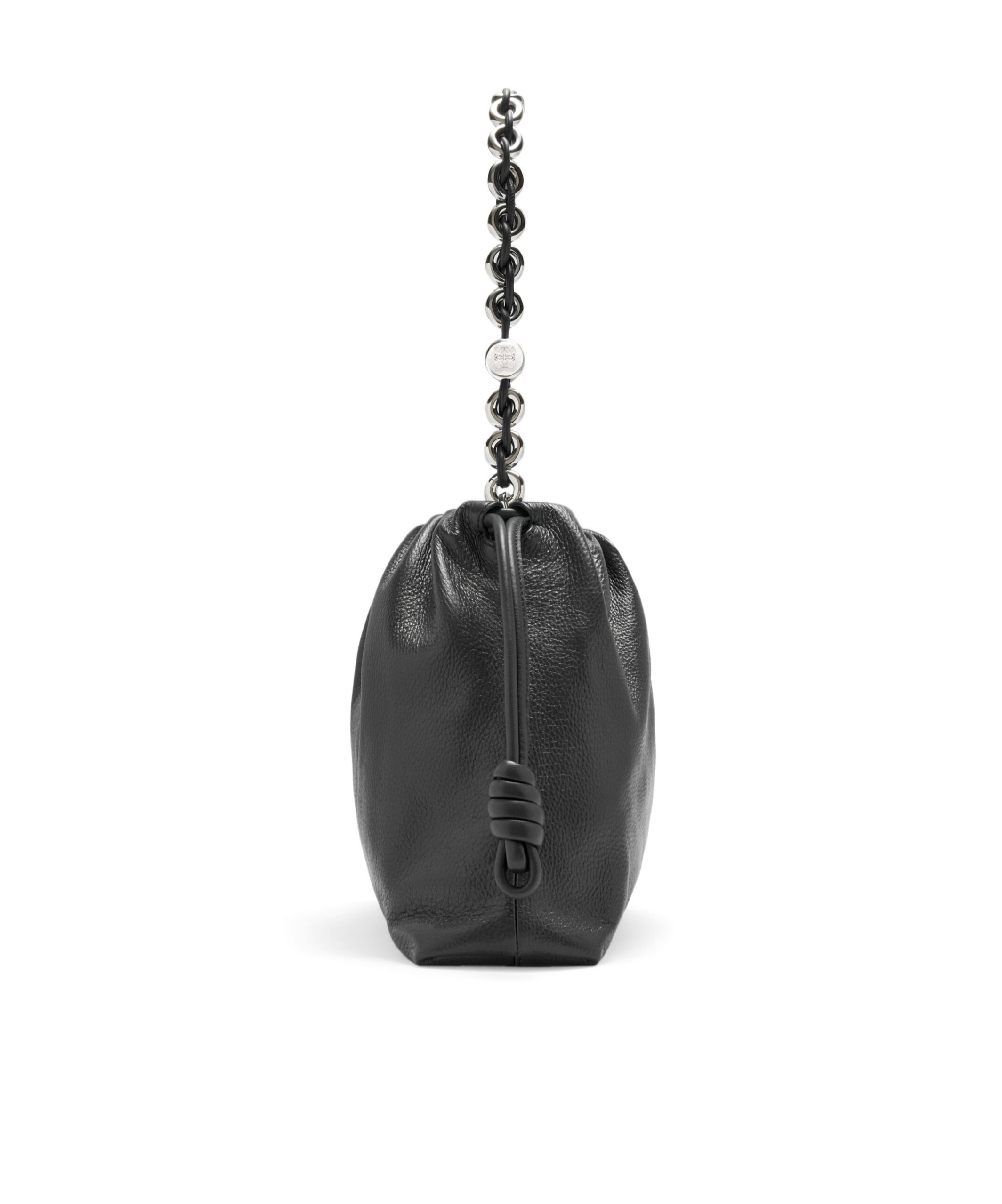 Shop Loewe Large Flamenco Purse In Deerskin In Black
