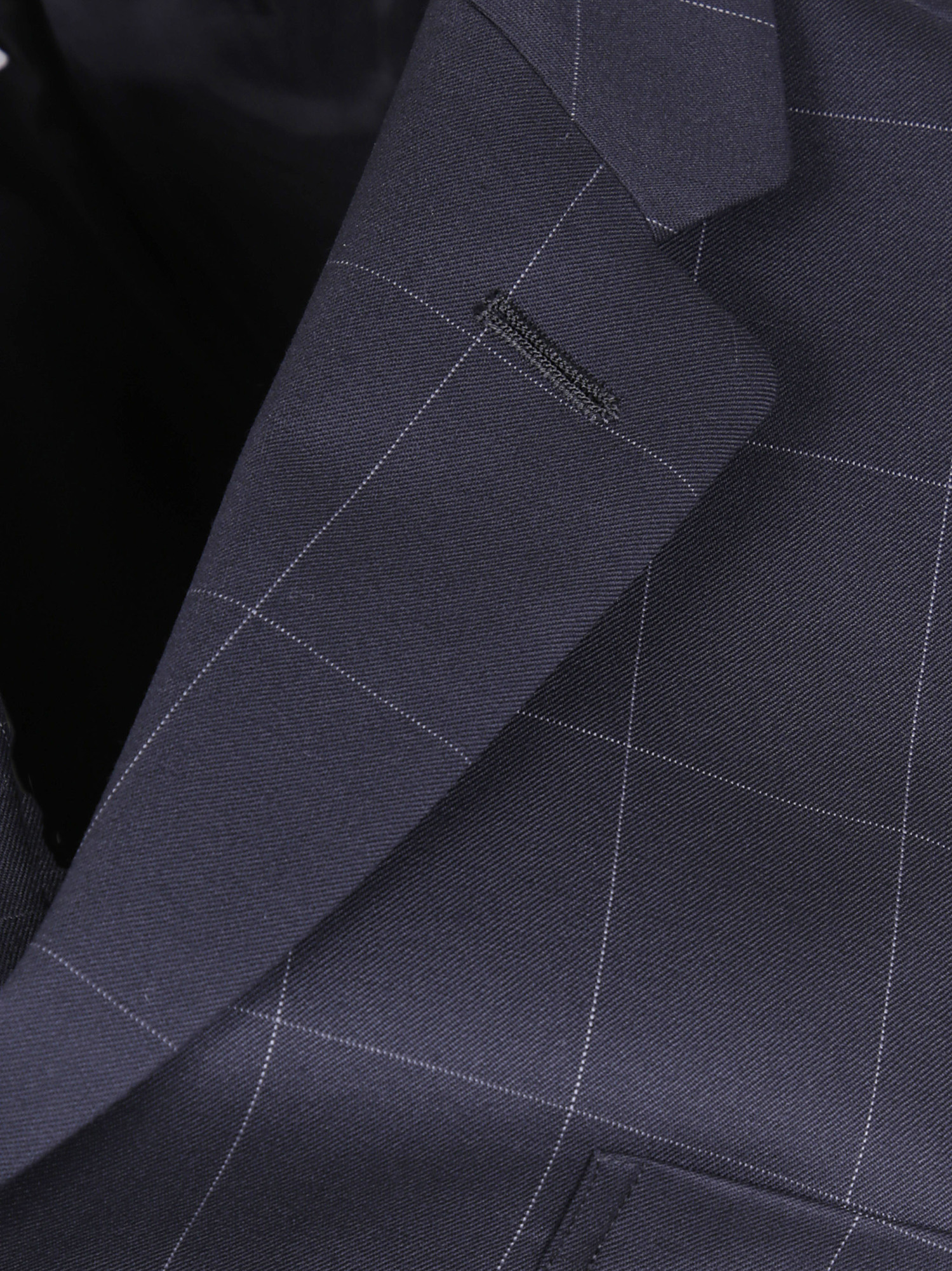 Comme Des Garçons Modern Cut-out Check Pattern Jacket In Black