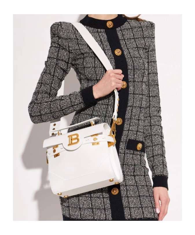 Balmain B Buzz 23 Handbag In White