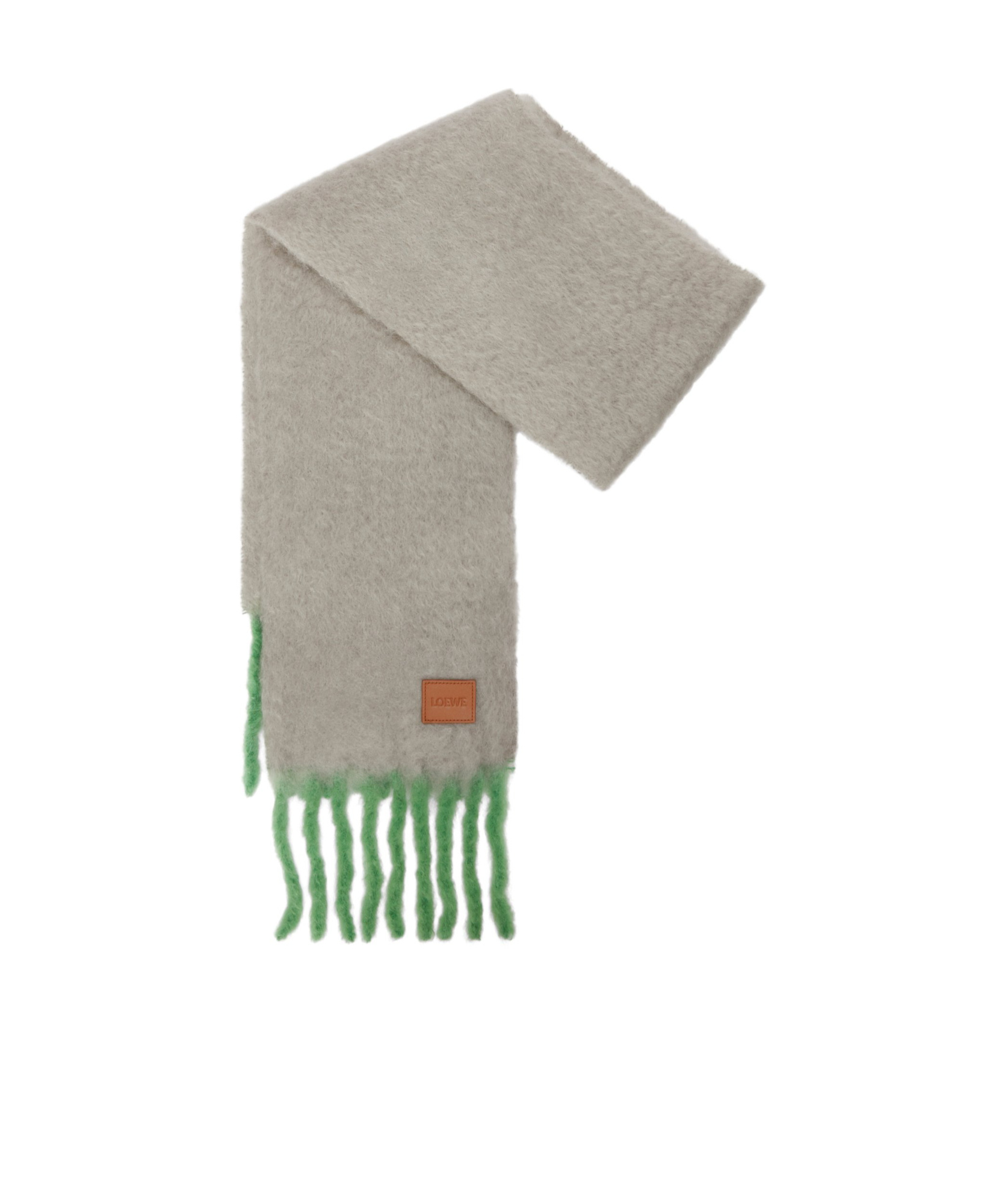 Loewe Fringed Scarf In Nude