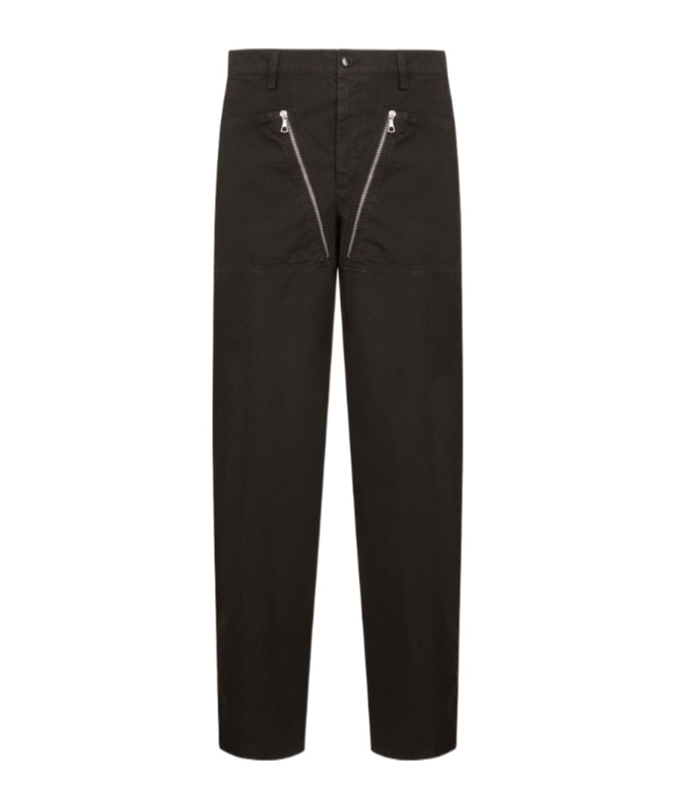 Dries Van Noten Men Brown Cotton Canvas Straight-leg Trousers In Brown
