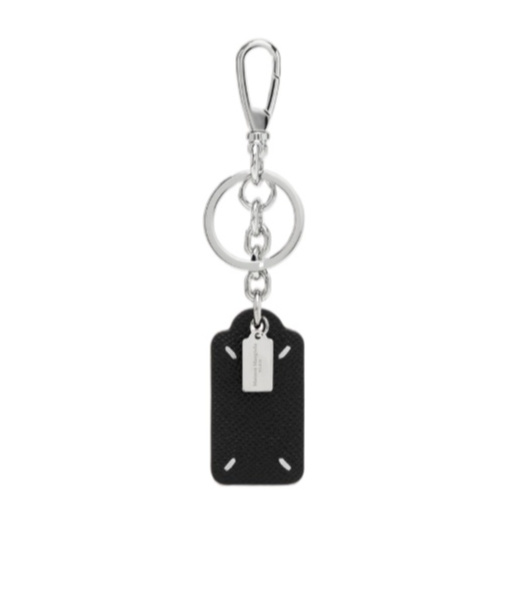 Maison Margiela 4 Stitch Tag Keyring In Black