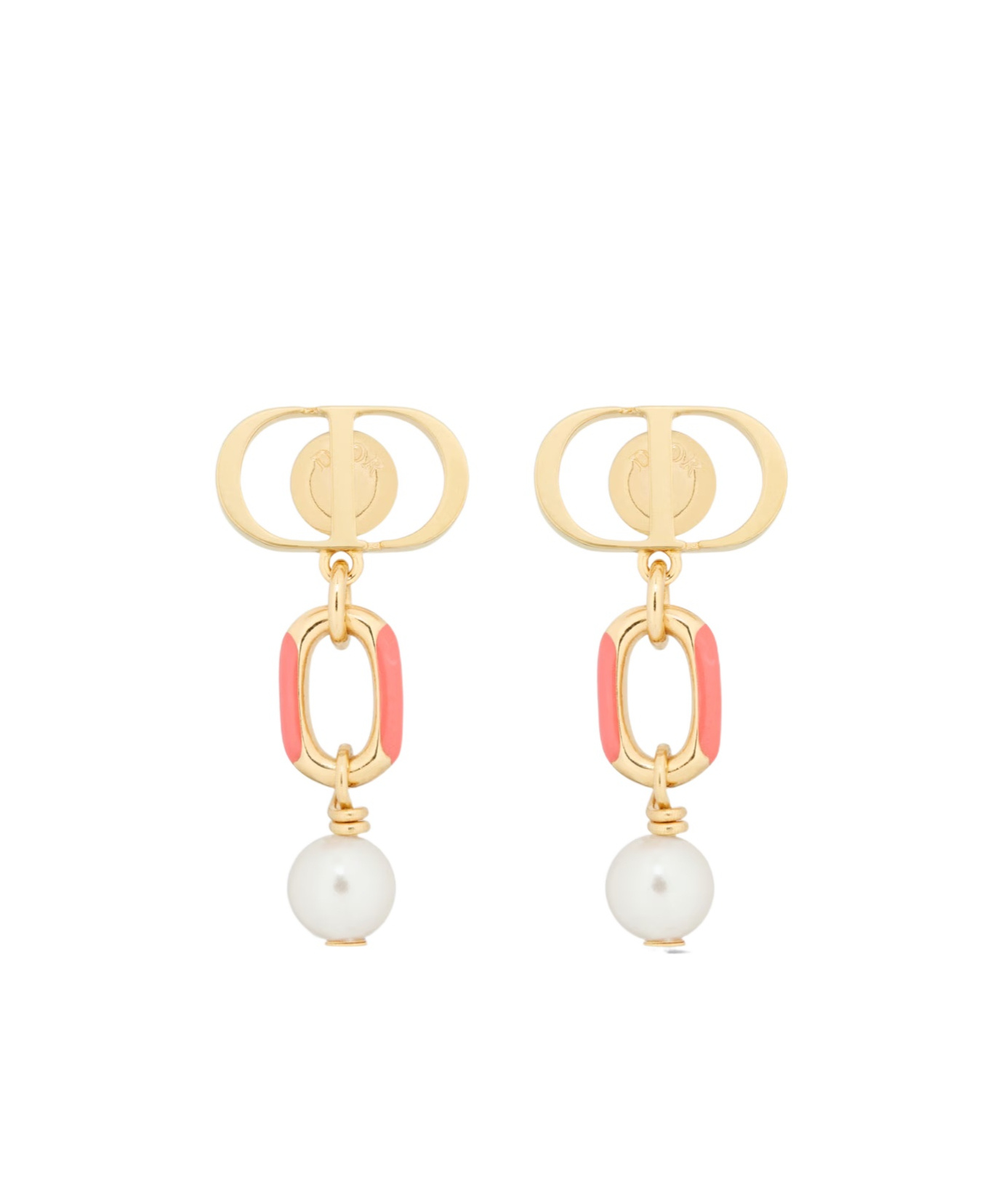 Shop Dior Iviera Petit Cd Earrings In Yellow