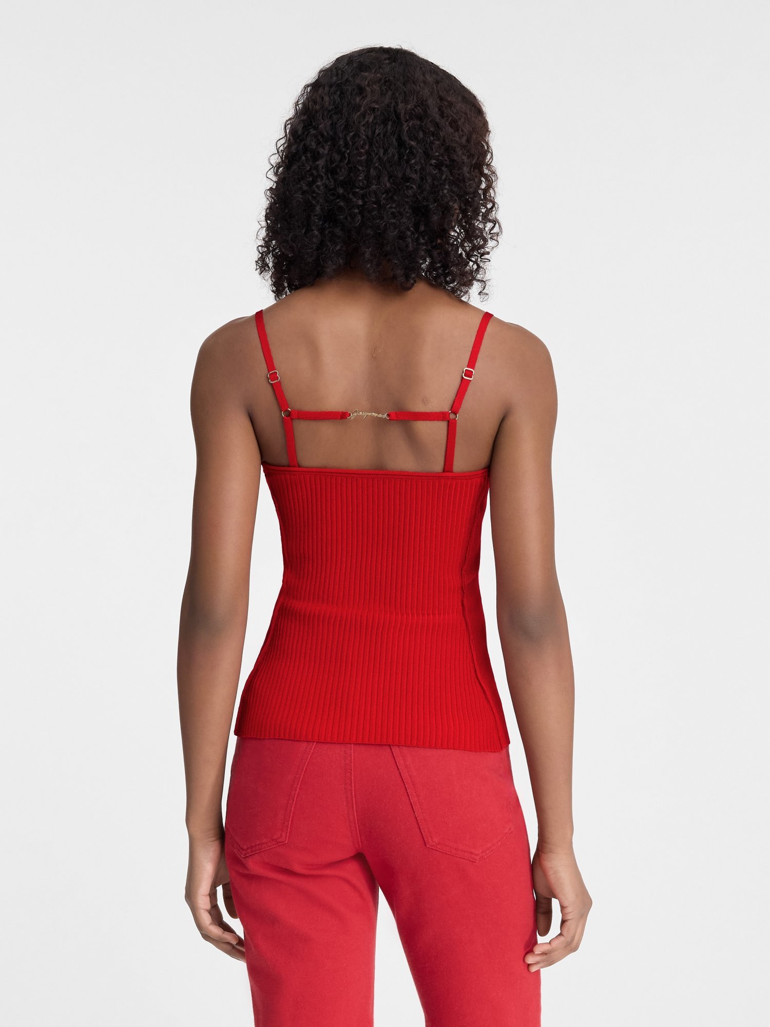 Jacquemus Thin Shoulder Strap Vest In Red
