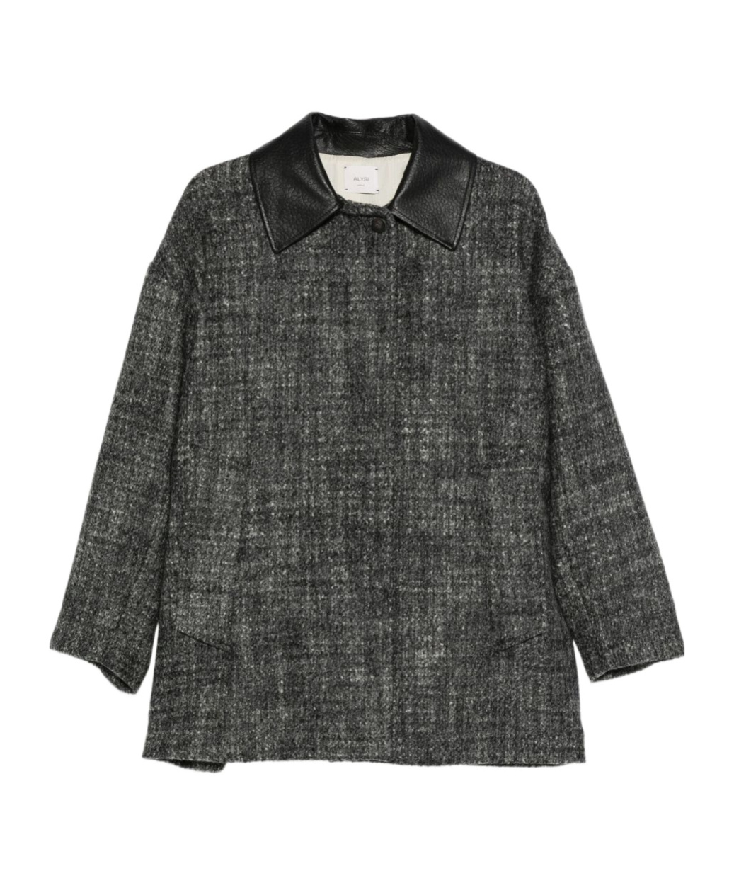 Alysi Wool Tweed Jacket In Gray