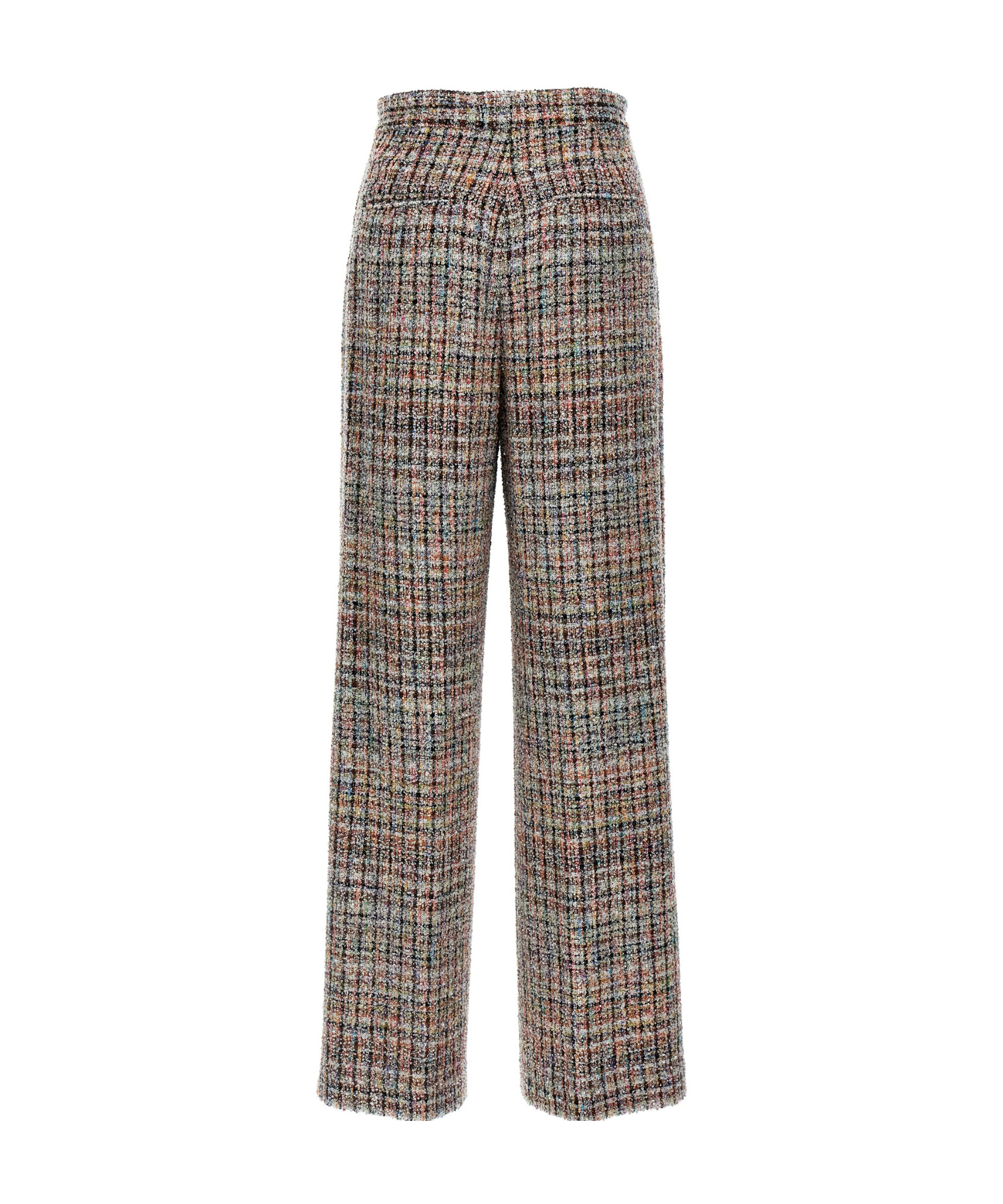 Missoni Cropped Trousers Viscose Blend Lamé Zig Zag In Gray