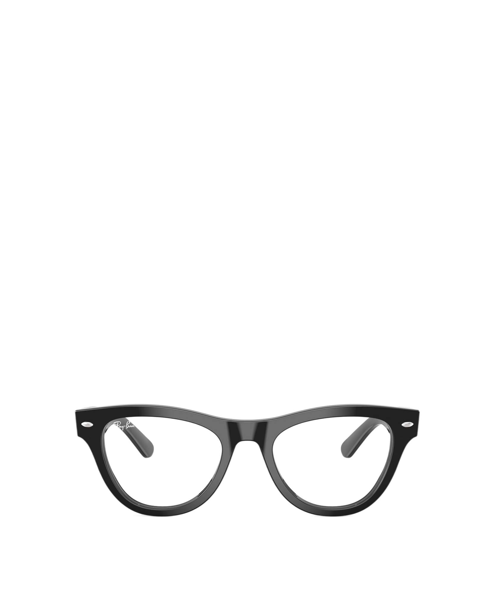 Ray Ban Geometric Flat Mirror In Black