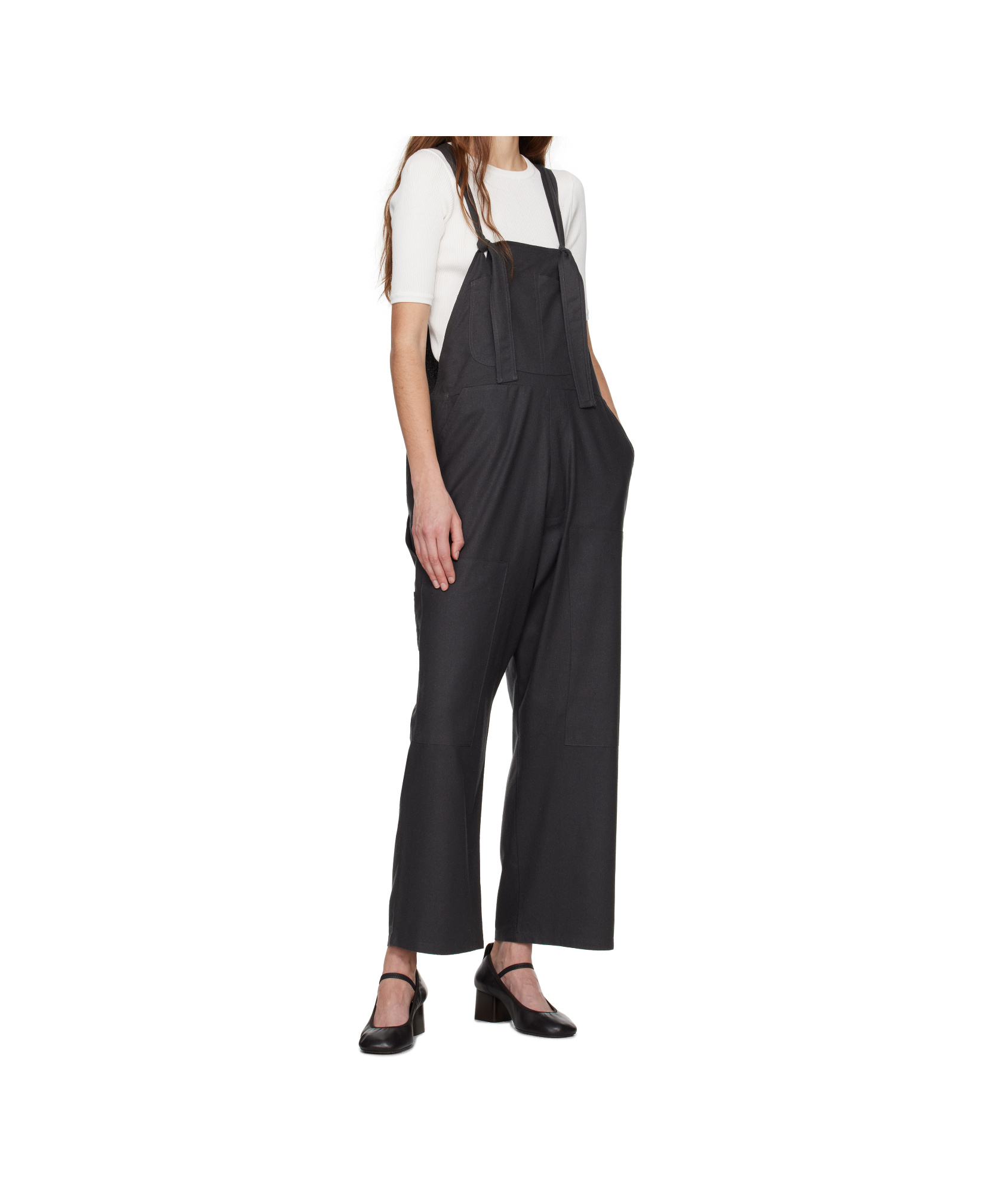 Baserange Woven Suspenders In Black