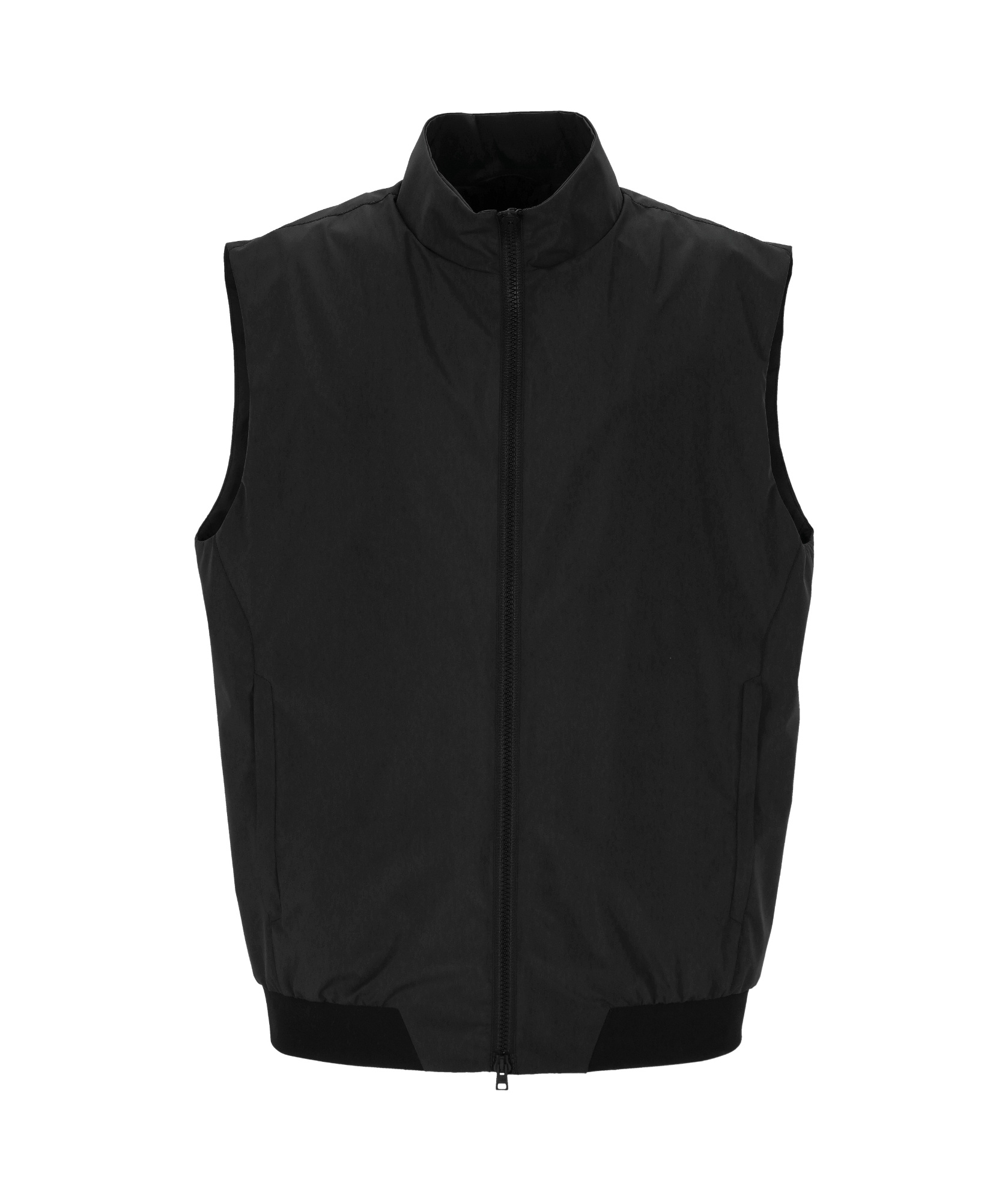 Herno Windproof High Collar Zip Jacket In Black