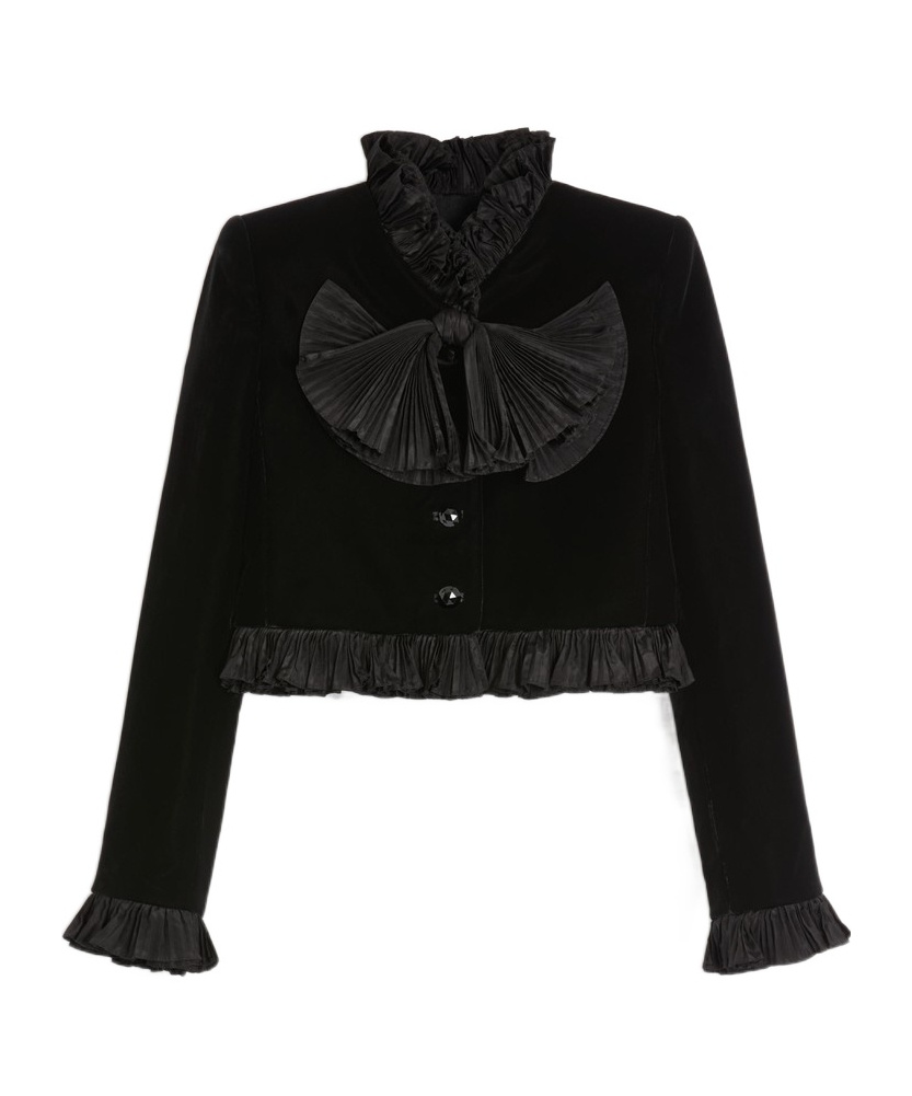 Valentino Velvet Jacket In Black