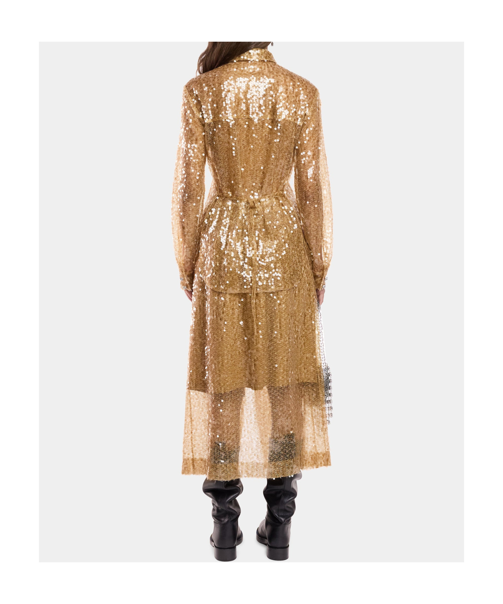 RABANNE SEQUIN-EMBROIDERED SHIRT 