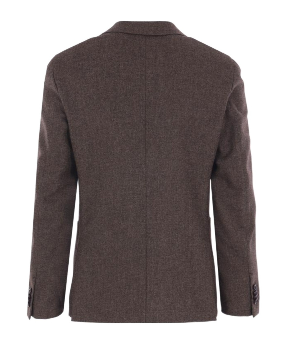 Zegna Single-breasted Wool Blazer In Burgundy