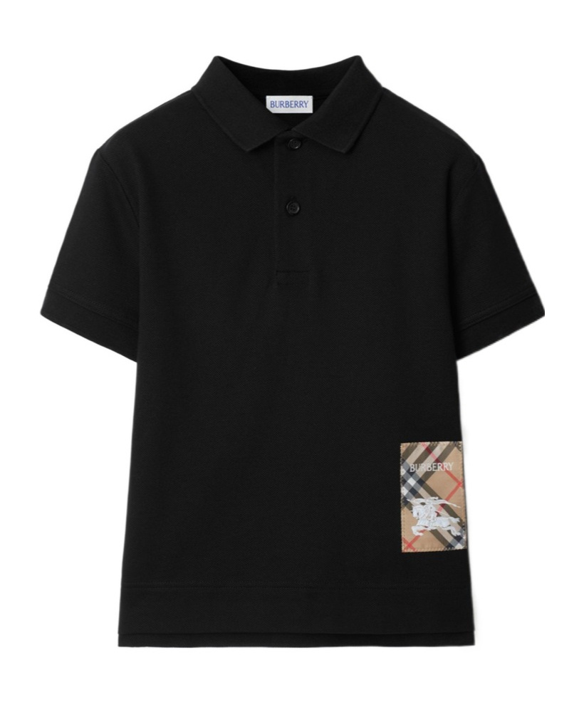 Burberry Boys Johane Ekd Polo Shirt In Black