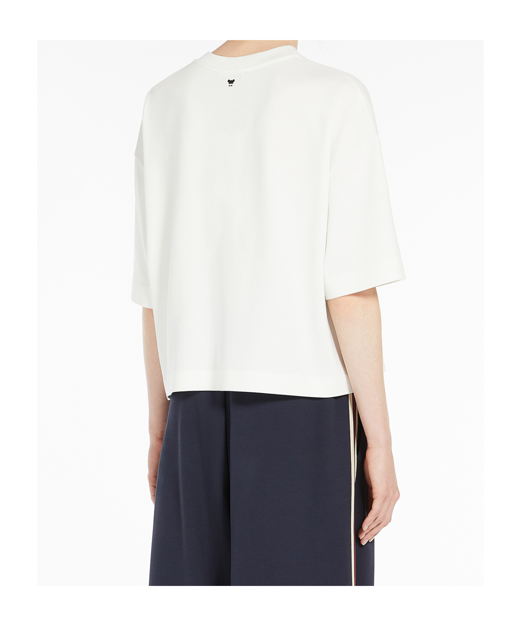 Weekend Max Mara Item O-neck Short-sleeved T-shirt In White