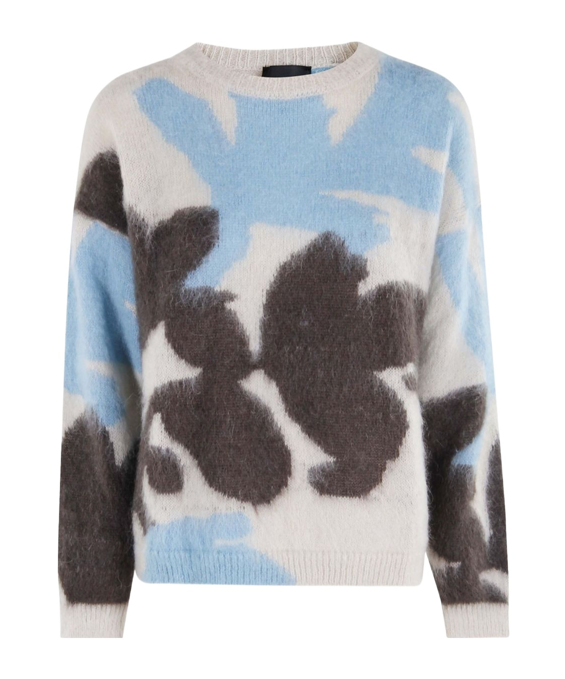 Roberto Collina Crew Neck Long-sleeved Sweater In Multi