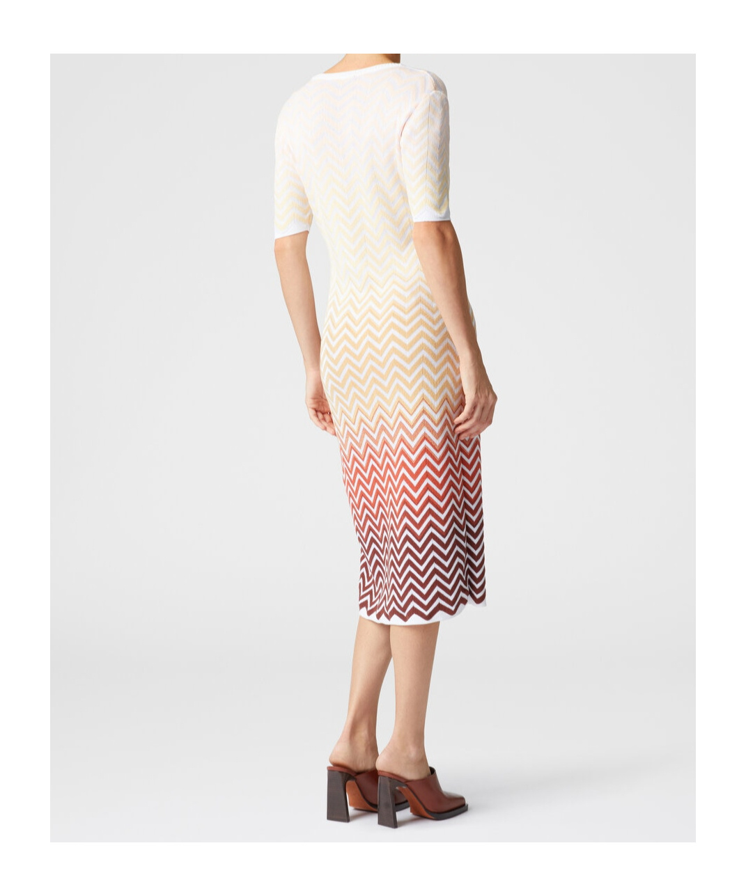 Missoni Zigzag-woven Midi Dress In White