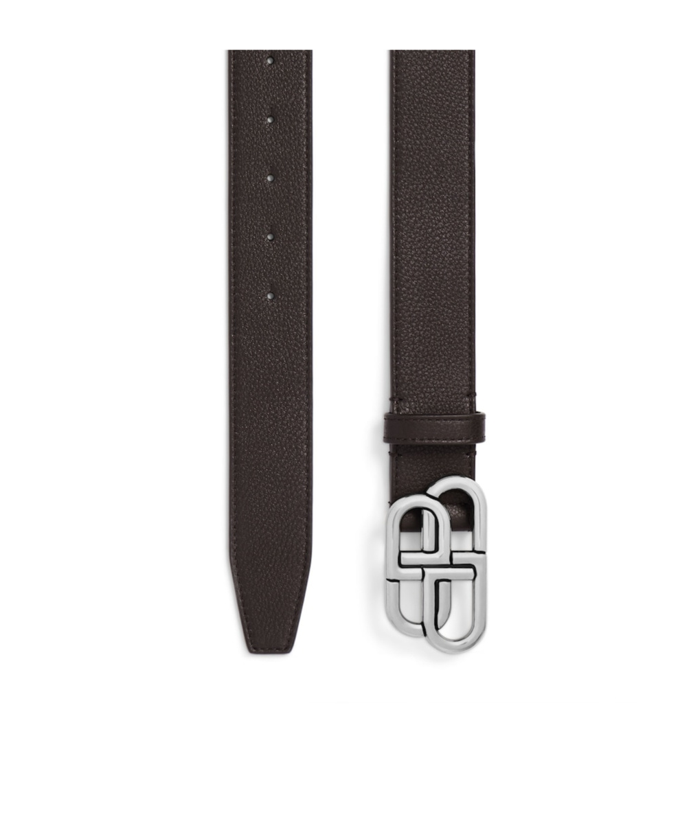 Balenciaga Men's Bb Large Belt In Espresso In Brown