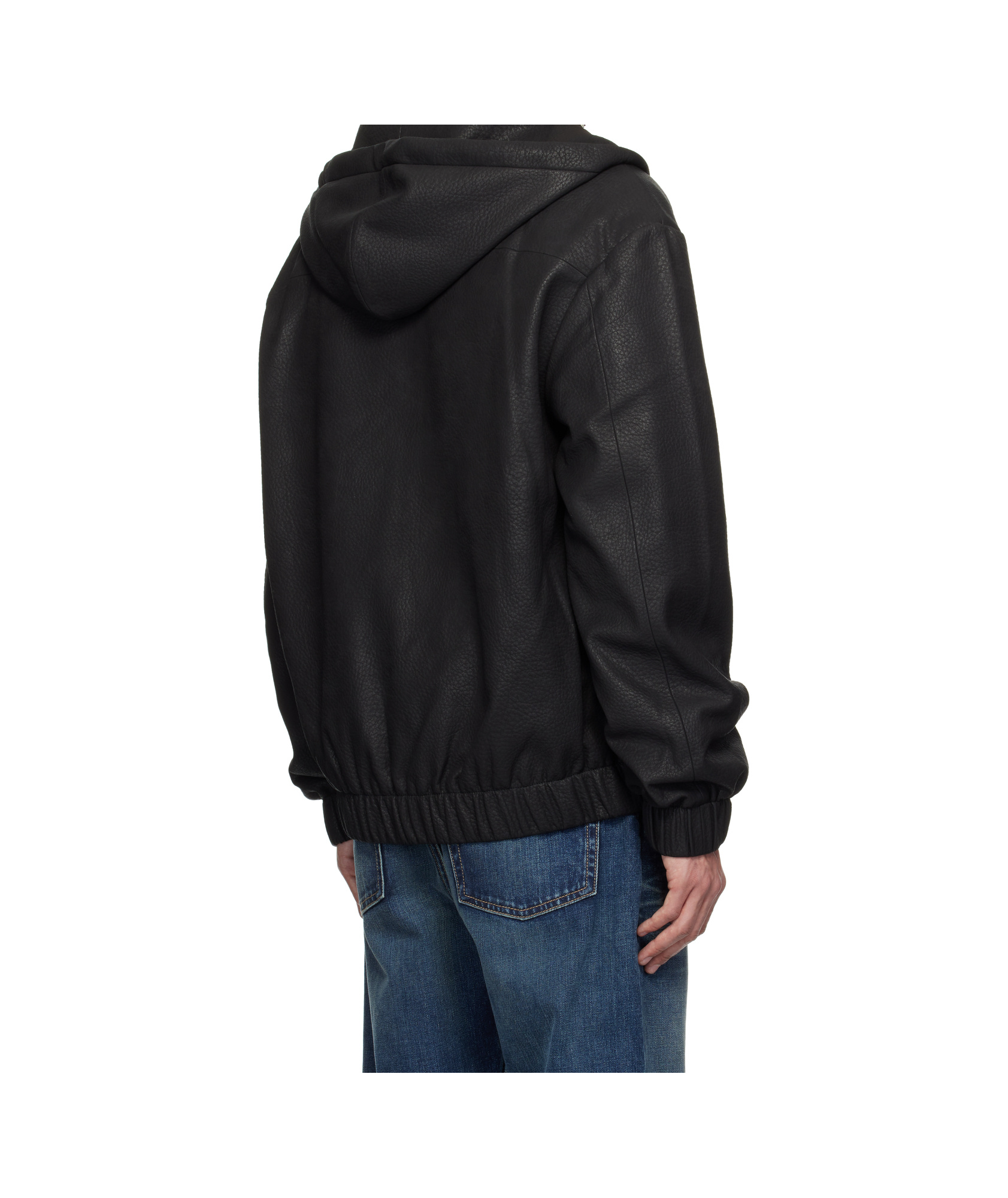 Axel Arigato Long Sleeve Faux Leather Jacket In Black