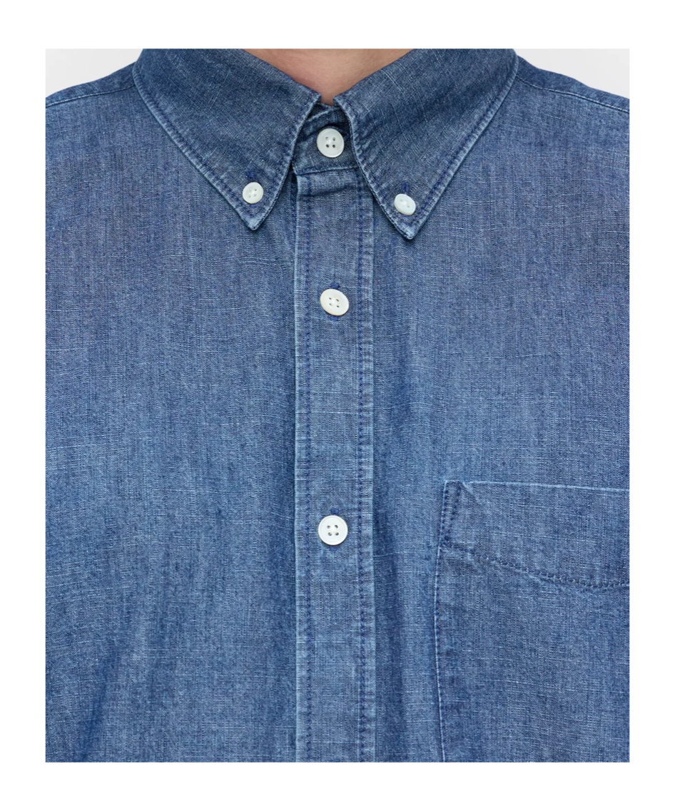 Closed Button-up Shirt In Blue