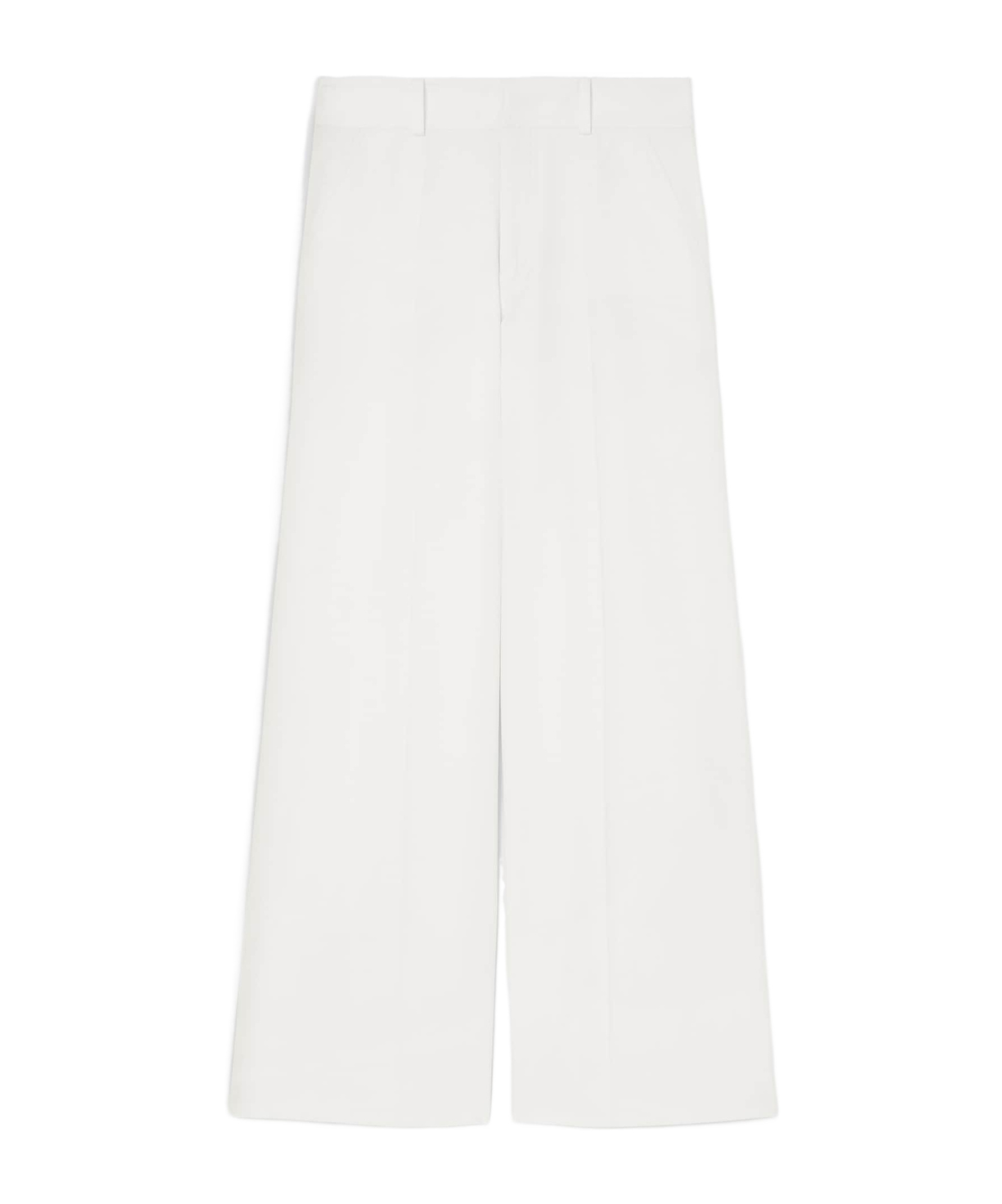 Celine Trousers In Cotton Twill In White
