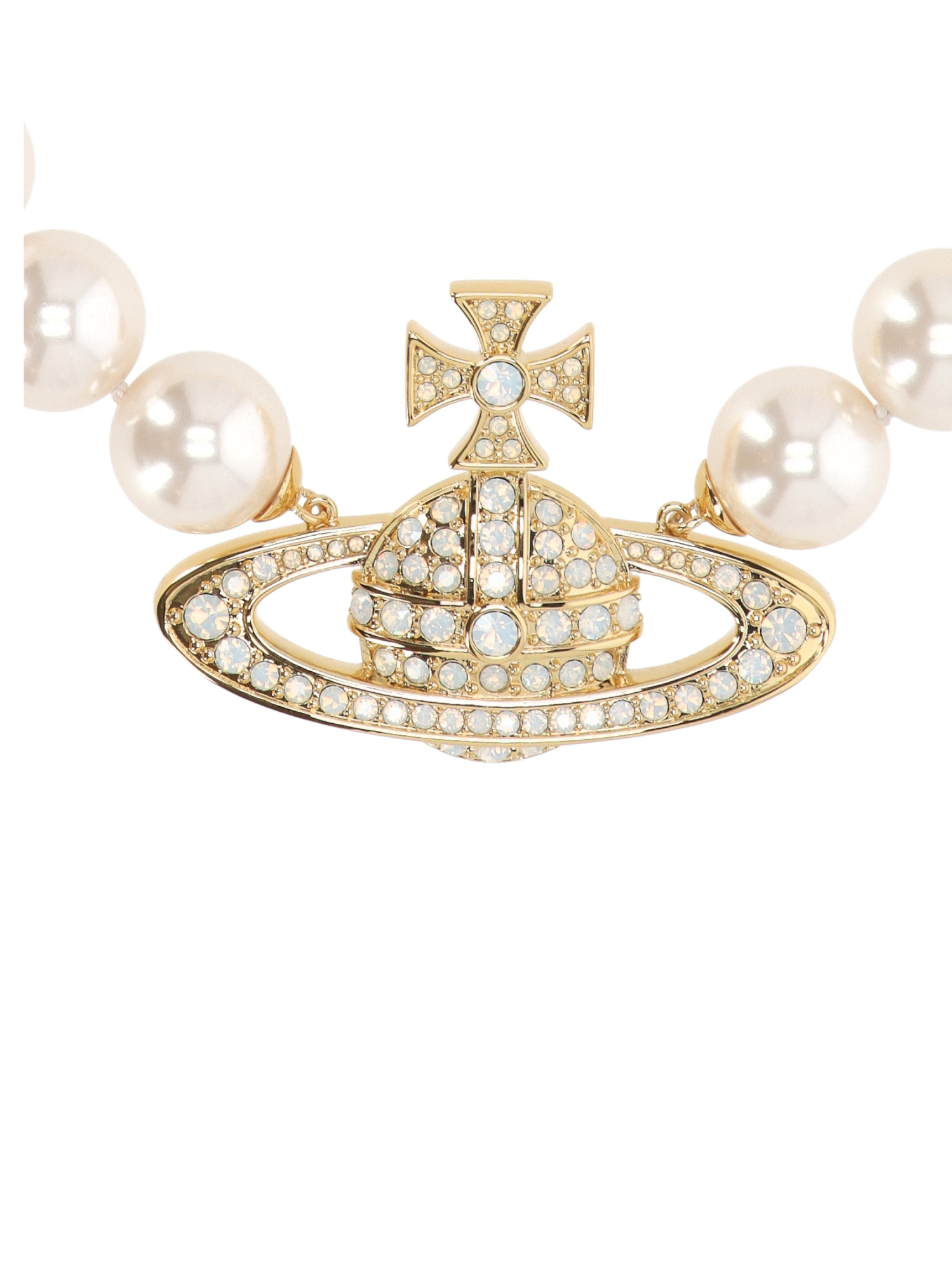 Vivienne Westwood Neysa Pearl Ball Necklace In White