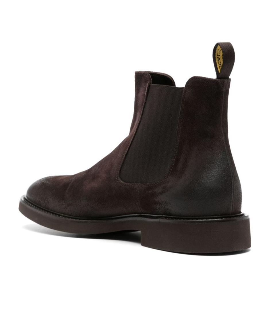 Doucal's Man Ankle Boots Chocolate Brown Size 9 Soft Leather In Black