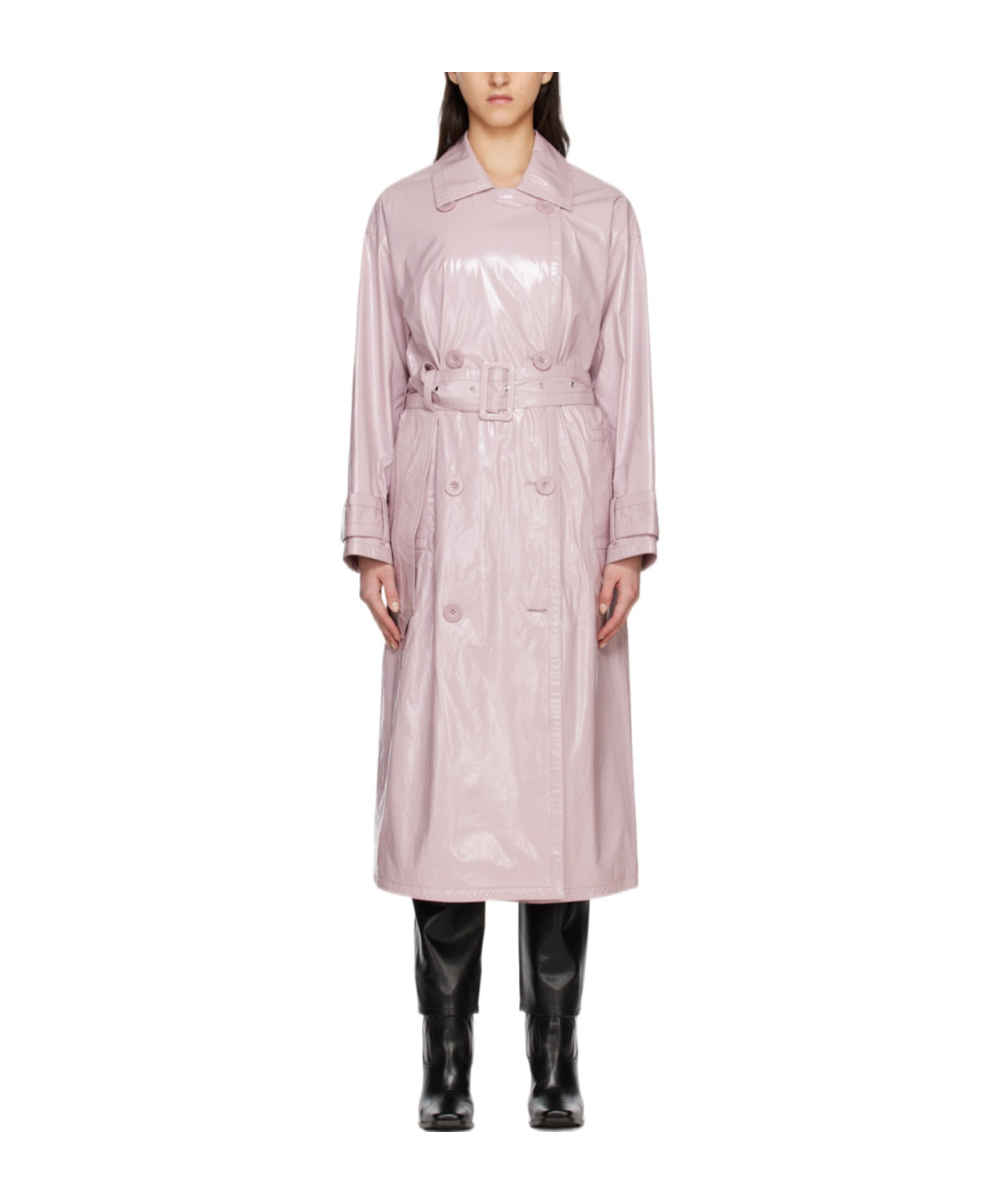 STAND STUDIO PLEATED LAPEL WINDBREAKER