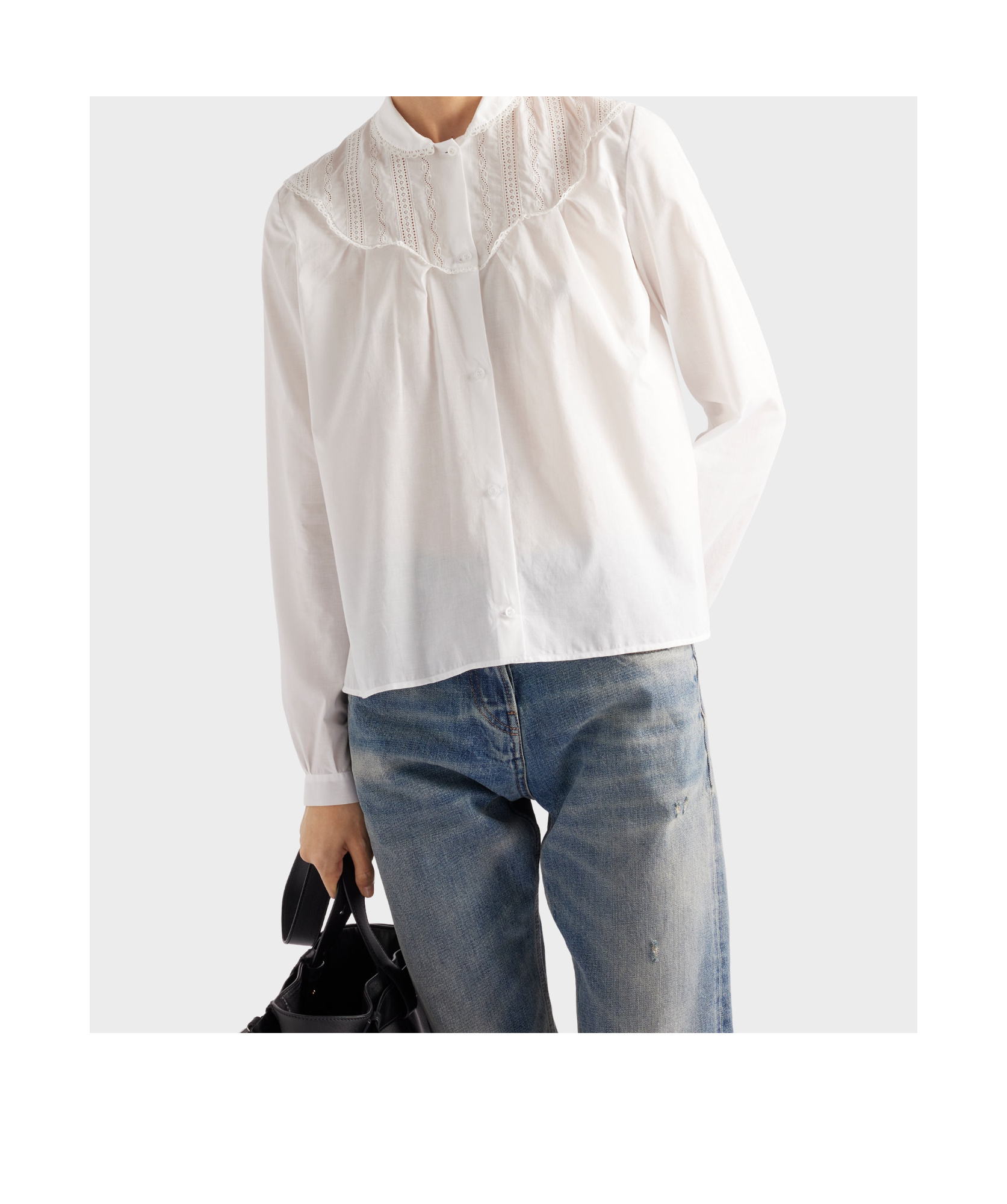 Prada Batista Embroidered Blouse