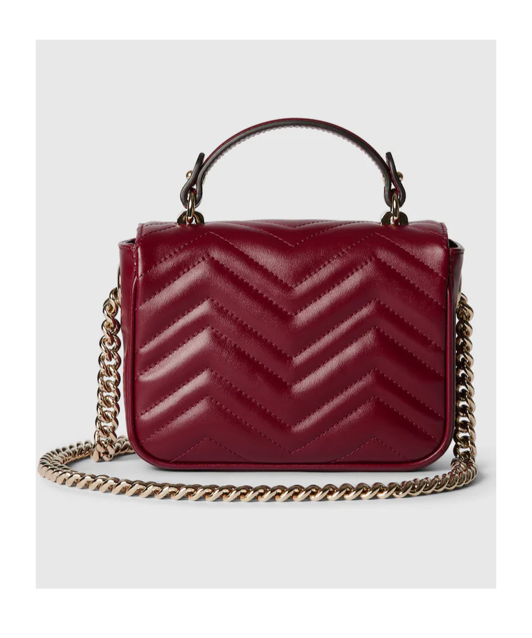 Gucci Gg Marmont Mini Top Handle Bag In Red