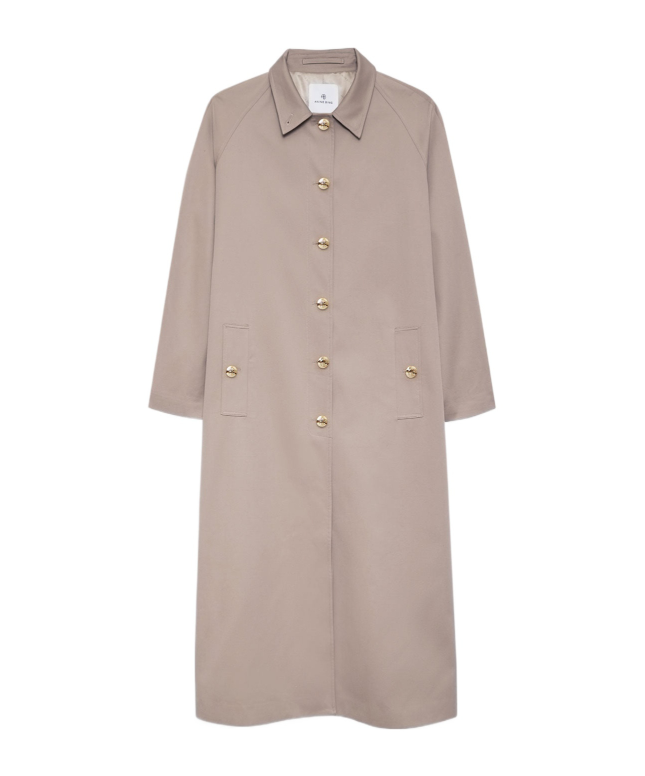 Shop Anine Bing Randy Trench Coat In Nude