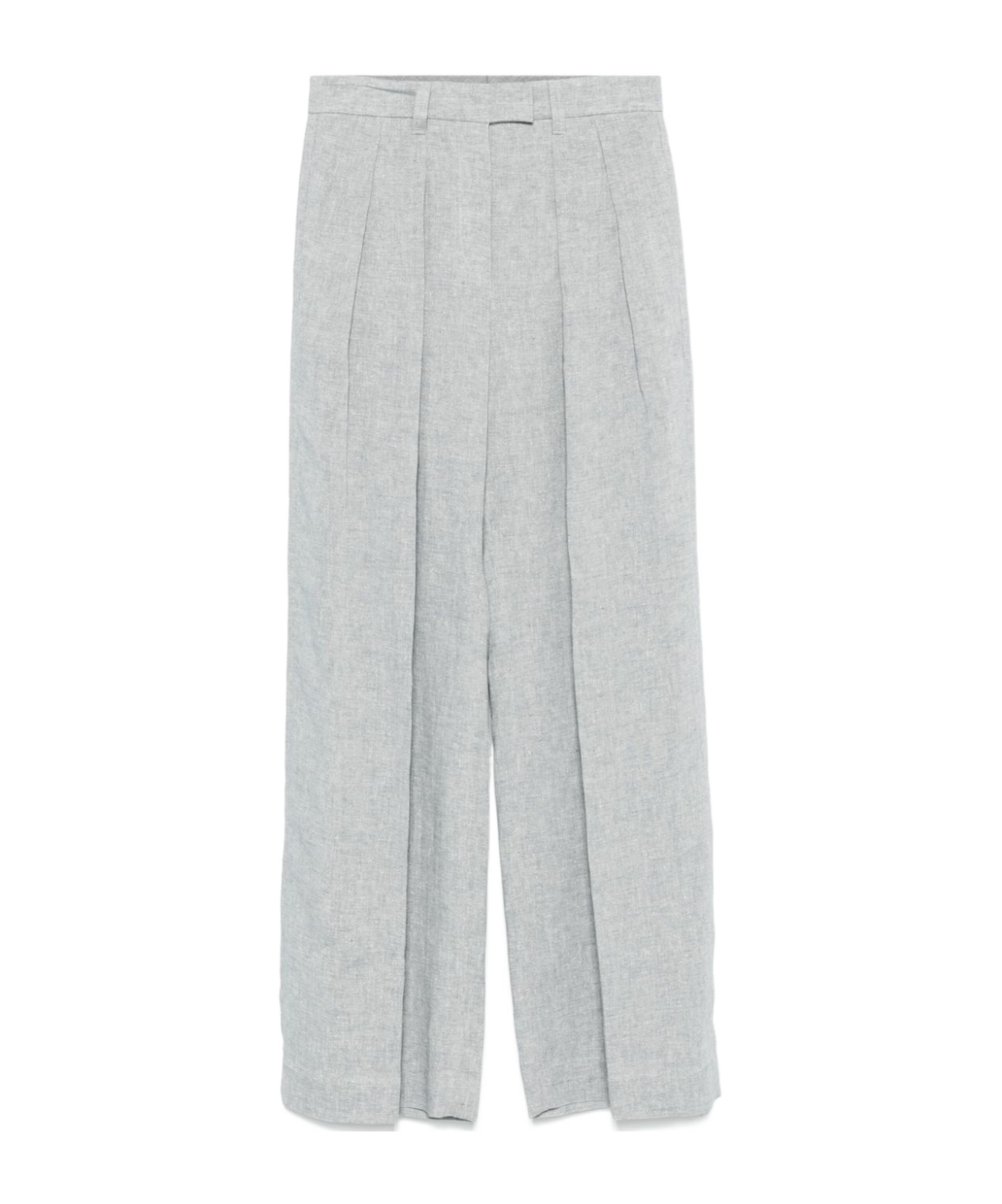 Brunello Cucinelli Linen Wide-leg Trousers In White