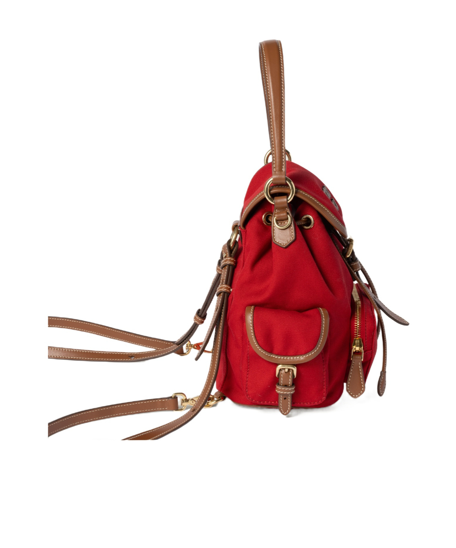 Miu Miu Canvas And Leather Backpack