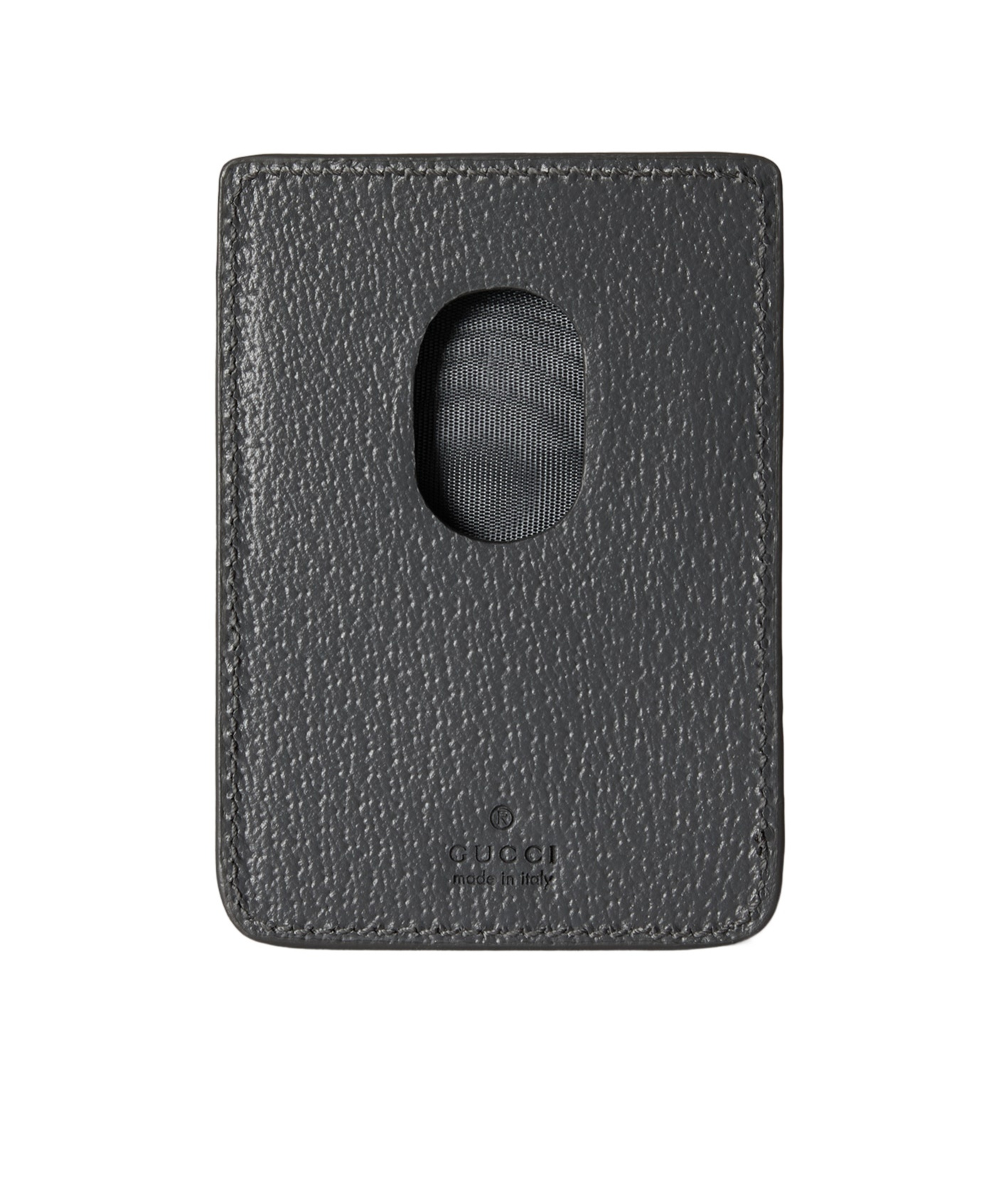 Gucci Two-color Magnetic Buckle Card Holder In Black