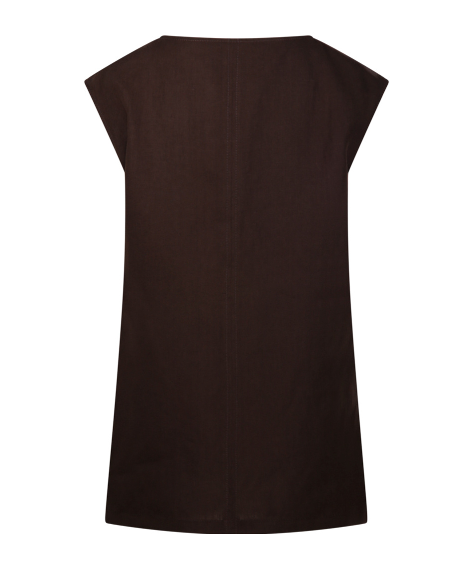 Max Mara Sleeveless Tunic Top In Black