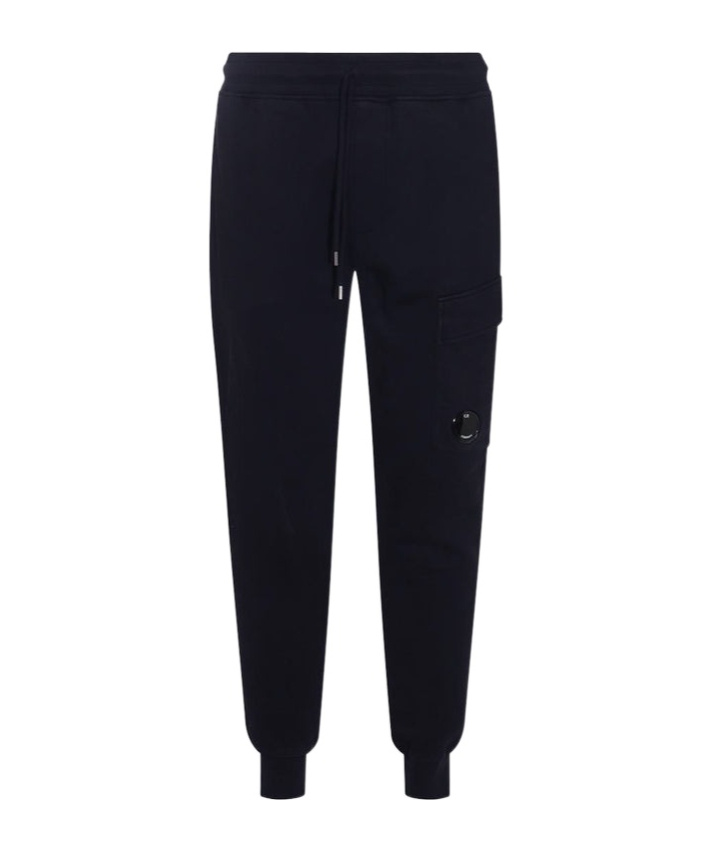 C.p. Company Sweatpants Cargo Pant In Diagonal Raised Fleece In Black