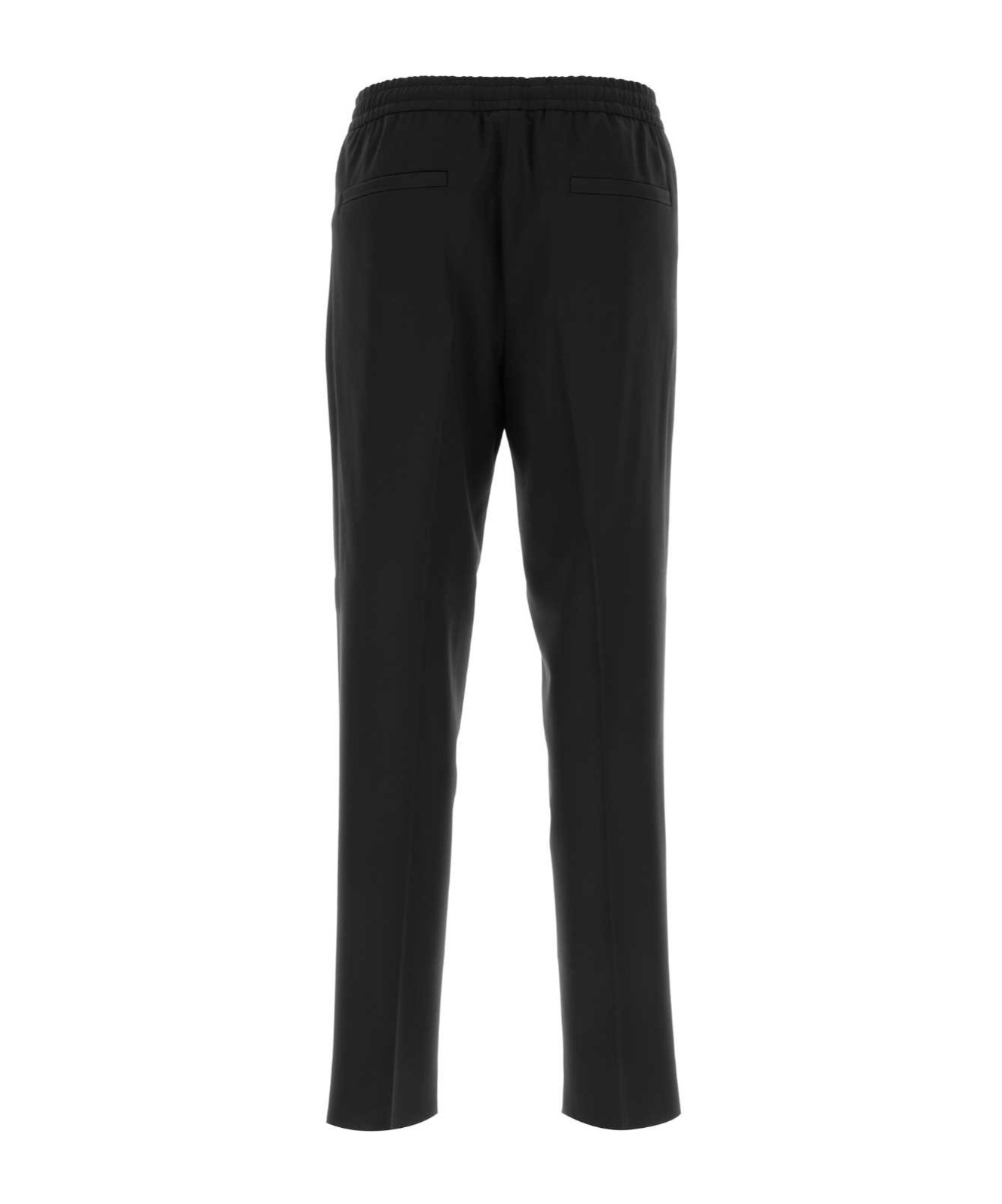 Zegna Black Stretch Polyester Blend Joggers In Black