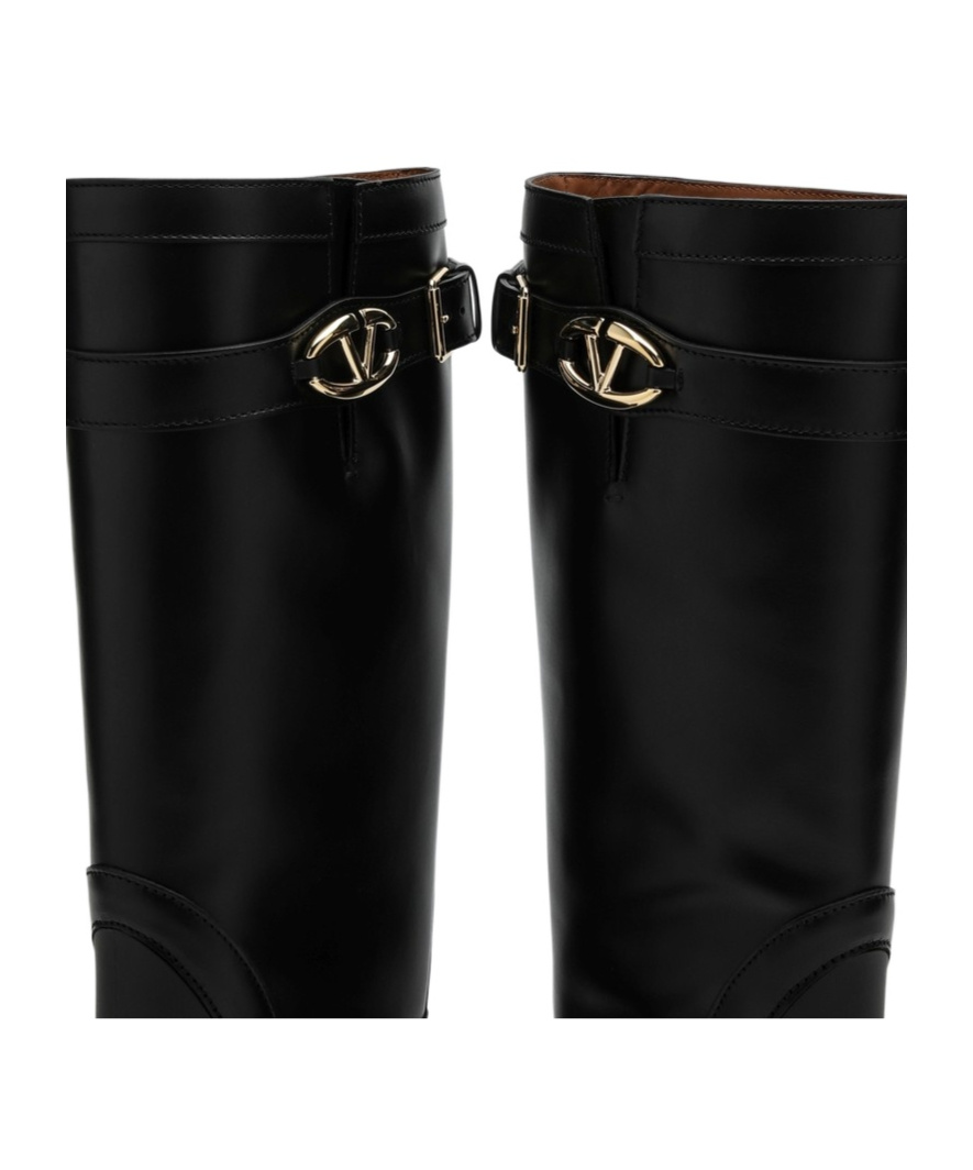 Valentino Rain Boots With Vlogo, The Bold Edition In Black