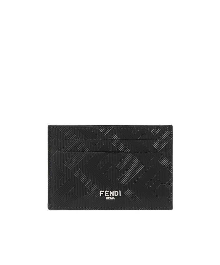 Fendi Flat Card Case Accessories In Black