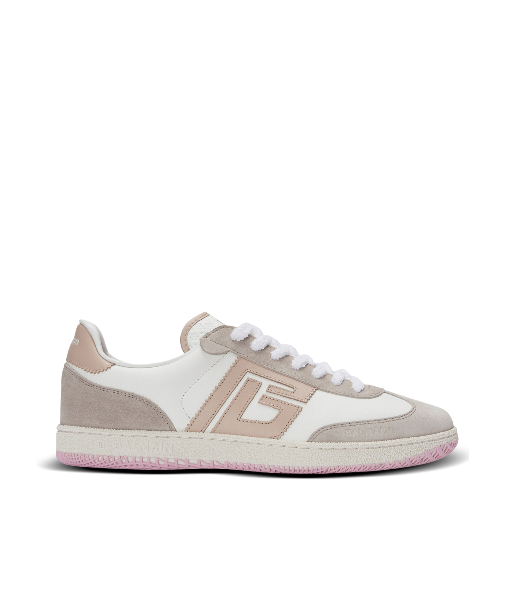 Balmain Lace-up Low-cut Casual Shoes In White