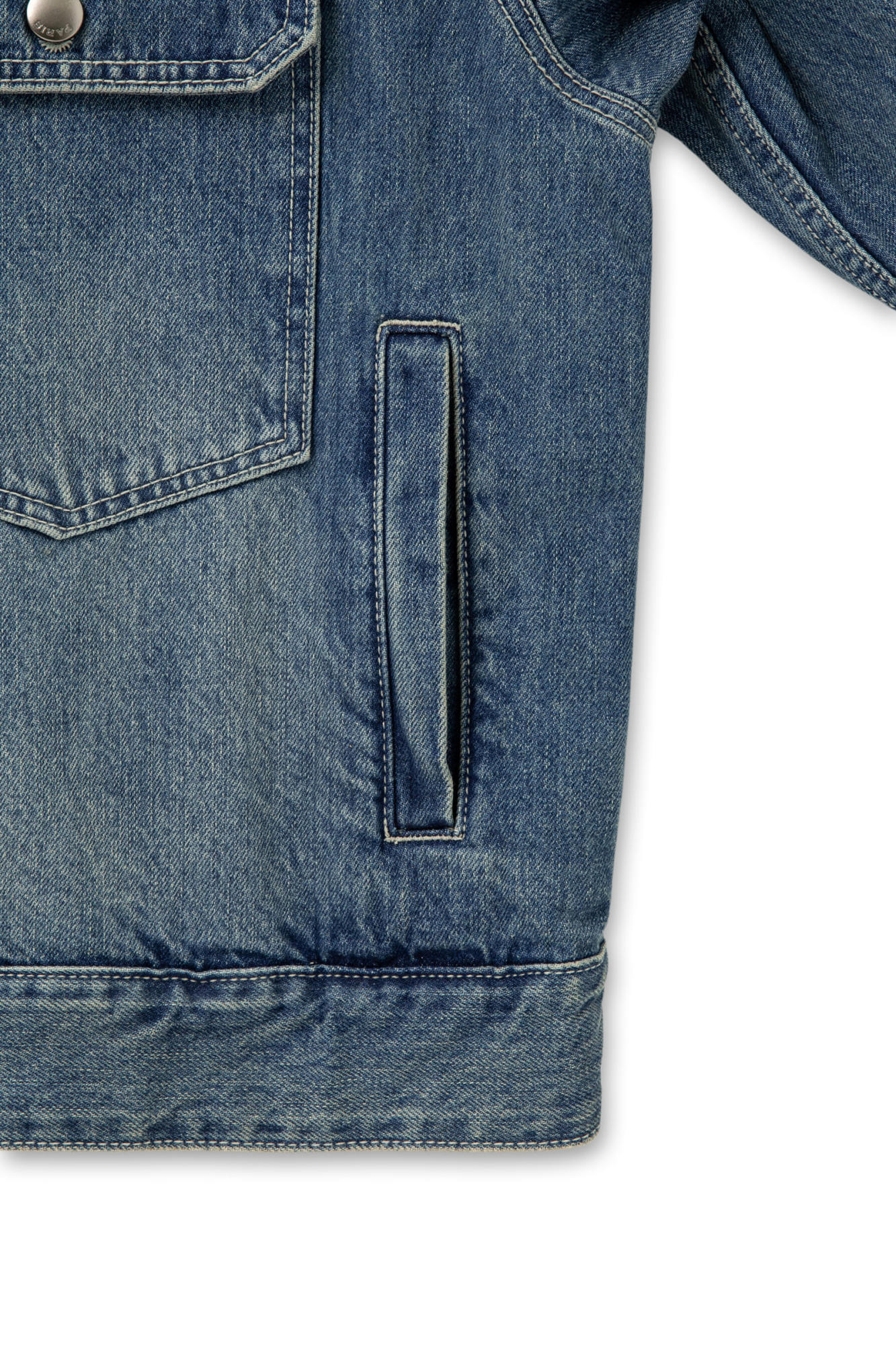 Wooyoungmi Long-sleeved Denim Coat In Blue