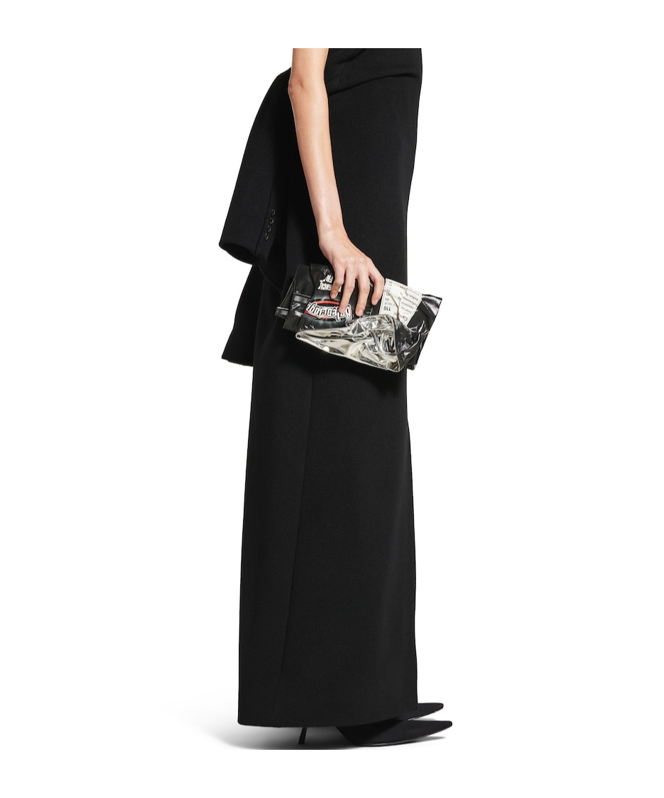 Balenciaga Chips Clutch Wallet In Black In Black