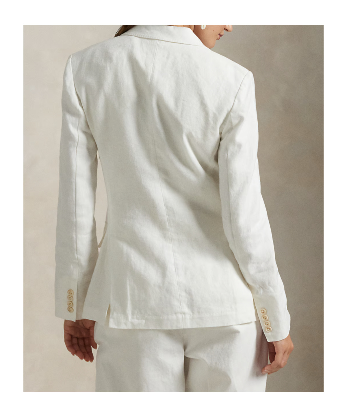 Polo Ralph Lauren Single-breasted Linen Blazer In White