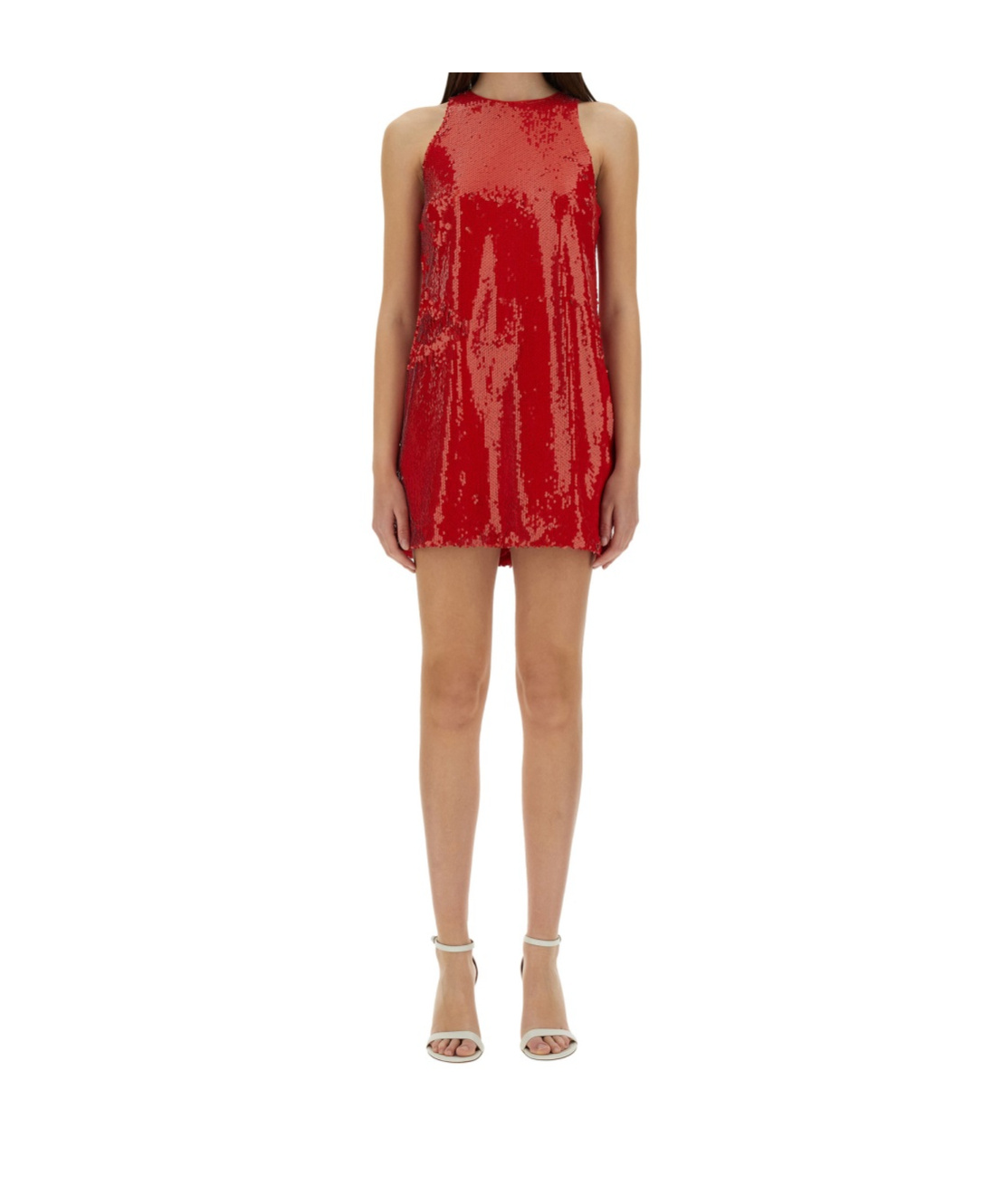 Msgm Sequined Dress In Brown