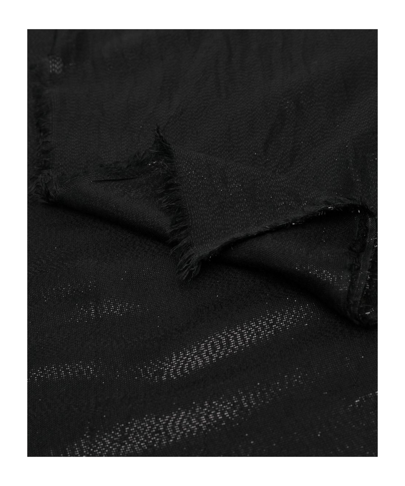 Fabiana Filippi Tonal-design Scarf In Black