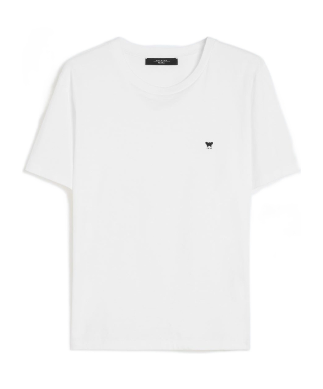 Weekend Max Mara Butterfly Logo Embroidered Crewneck T-shirt In White