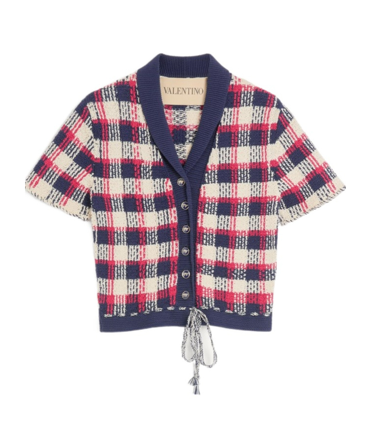 Valentino Cotton Cardigan In Multi