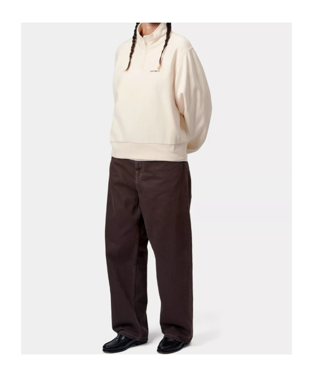 Carhartt W' American Script High Neck Sweatshirt In Neutral